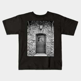 Stout Wooden Door in a Stone Wall Kids T-Shirt